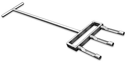 Swardman Professional Stainless Steel Hollow Tine Fork Aerator with Replaceable Tines, Lawn Core Aerator, Manual Aerating Tool for Compact Soil, Prevent Soil Compaction