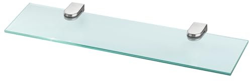 bonsport Glasregal Wandregal für Badezimmer Klarglas - Glas Regal aus 6 mm Sicherheitsglas 40cm - Glasablage Glasregalboden Badablage