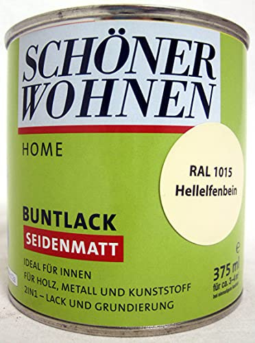 Home Buntlack - Acryllack, seidenmatt, RAL 1015 Hellelfenbein, 375 ml