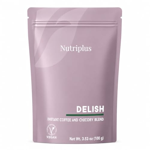 Nutriplus Miscela caffè solubile e cicoria. Le radici di cicoria macinate in polvere forniscono il supporto dell'inulina, fibre prebiotiche per il metabolismo, migliorando il sistema digestivo 100 g