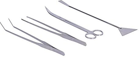 Aquascaping Tools Kit, Pinzette Spachtel Scissor Tool Set 4Pcs Aquascaping Tools Kit Wasserpflanzen Aquascaping Tool 4 in 1 für die Reinigung von Aquarienpflanzen