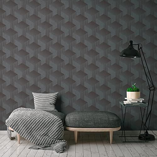 Grafiktapete Dunkelgrau - Livingwalls Premium Wall 2 389633 - Vliestapete - 10,05 m x 0,53 m Made in Germany