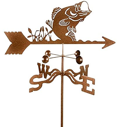 Wetterfahne, Karpfen-Fisch-Silhouette, Dachmontage, Wetterfahne, Edelstahl, Wetterhahn, Richtungsanzeiger Für Outdoor-Dach, Bauernhof, Hof, Hof, Hof, Dekoration