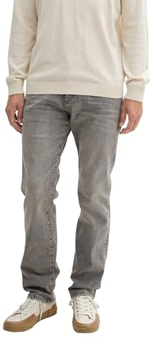TOM TAILOR herrjeans Marvin rak, 10218 – Used Light Stone Grey Denim, 30W / 32L