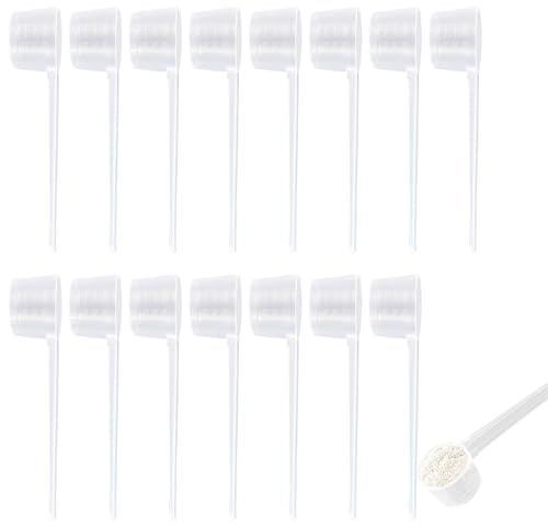 15 misurini da 5 g, misurini per proteine e detersivi, in plastica, misurini dosatori per proteine, latte in polvere, caffè, per cucina, lavanderia, soggiorno, esterni