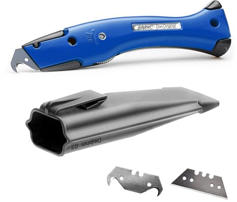 Delphin®-03 Club Edition inkl. Klingen und Kunststoffköcher, Teppichmesser