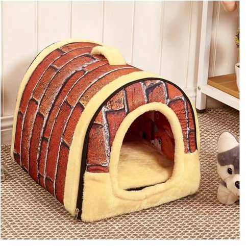 Pengchang Haustier Hund Zelt Haus Weiche Zwinger Hund Zelt Bett Indoor Abnehmbare Tragbare Bett Zwinger for Kleine Mittel Große Hunde Welpen Katzen Höhle(2,M)