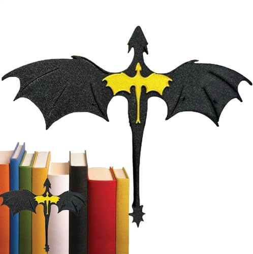 Drache Lesezeichen Schwarze Goldene Drache Bucheinlage Fourth Wing Dragon Bookmark Bücherregal Dekoration Für Schule, Arbeitsbereich 15,8x15,8x1,5 Cm