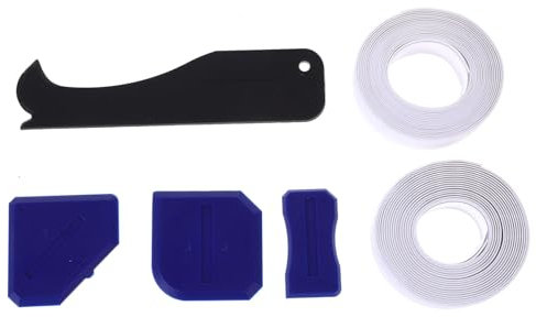 Veemoon 6pcs Practical Glass Glue Spatula Sealant Finisher Tool Tile Joints Seams Grout Caulking Cleaner
