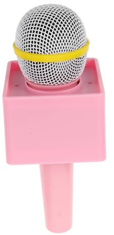 SUPVOX Microfono Simulato Microfono Di Simulazione Di Strass Di Supporto Per Microfoni Per Per Cantare Decorativo Juke-box Bop Rosa Plastica