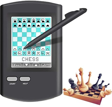 Mini Scacchiera Elettronica Intelligente, Set di Gioco di Scacchi AI Portatile con Ampio Schermo Touch HD, 220 Partite Master e Modalità di Apprendimento - Perfetto Regalo da Viaggio per Adulti e Bamb