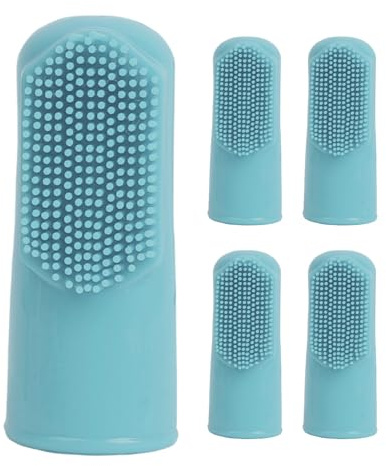 Hundtandborste – hållbar silikonfingerborste-set, ergonomiskt rengöringsverktyg för husdjur, flerpack hygientillbehör, mild mjuk borstdesign, enkel skötsel | med hundar valpar husdjur