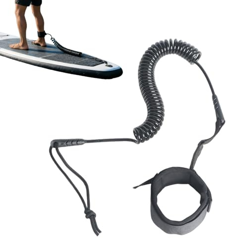 Correa elástica de seguridad para tabla de surf, 118.1 pulgadas, correa de repuesto para tabla de remo, correa de repuesto para tabla de surf de poliuretano termoplástico para hombres, mujeres