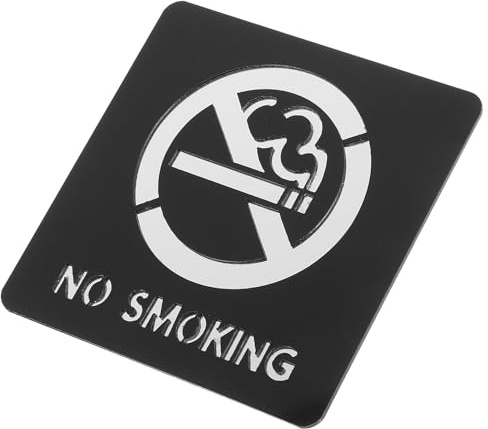 PACKOVE Cartello di Divieto di Fumo Autoadesivo in Acrilico, Adesivo Vietato Fumare per Uffici, Bagni e Aree Pubbliche, Cartelli di Divieto di Fumo per Locali Forte Adesione