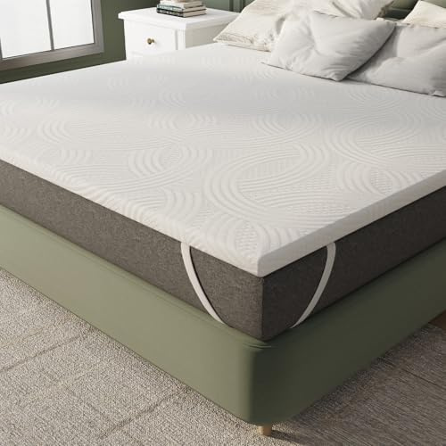 Novilla Matratzen Topper 120x200 H2/H3, 5 cm Höhe Kaltschaum, Oeko-TEx | Hochdichter Schaumstoff, atmungsaktiv, stützend, beidseitig bewohnbar, mit Befestigungsriemen, abnehmbar, maschinenwaschbar