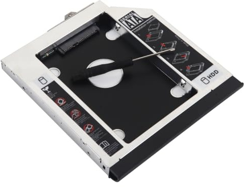 Deyoung 12.7mm 2nd HDD SSD Hard Drive Optical Bay Caddy Frame Tray for HP EliteBook 6930p 8440p 8530p 8540p with Matched Faceplate/Bezel and Mounting Bracket