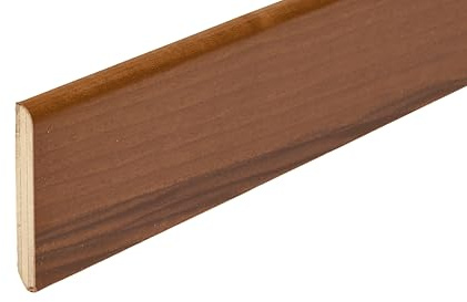 Hobby Legno - Battiscopa Rivestito In Legno Di Noce Nazionale Verniciato mm. 75X10X2400 Nr. 2 pezzi totale metri 4,80.