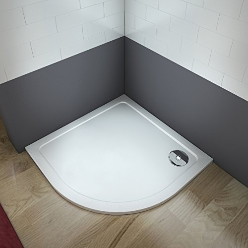 Viertelkreis Duschwanne Duschtasse für Runddusche Duschkabine Duschabtrennung 90x90x3cm