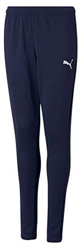 PUMA Unisex Kinder Teamrise Poly Training Pants J Jogginghose, Peacoat-Puma White, 176