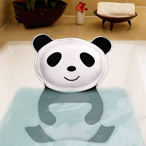 HAIBI Badewannenkissen, Mit Non-Slip Saugnäpfen 5D Panda Mesh Bad Kissen Soft Spa Kopfstütze Badewanne Kissen
