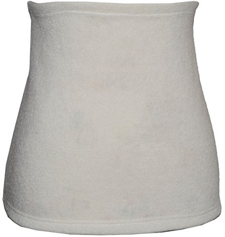 alles-meine.de GmbH Angora Wolle - Creme - Nierenwärmer/Rückenwärmer/Bauchwärmer - Größe: Männer L - ideal auch für Blasenentzündung und Hexenschuss/Rückenschmerzen