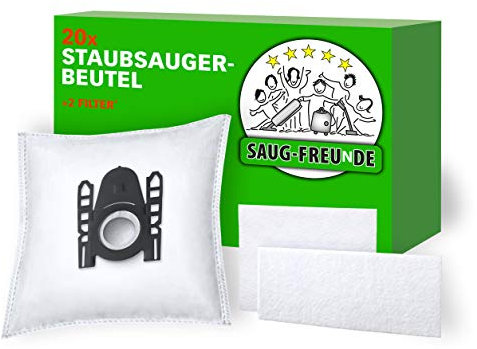 SAUG-FREUnDE | 20 Staubsaugerbeutel für BOSCH Serie 2, BGBS2BA1P, BGBS2LB1, BGBS2RD1, BGLS2BA1H, BGLS2BA3H, BGLS2BU2, BGLS2CHAMP, BGLS2FRESH, BGLS2LR1H, BGLS2LW1, BGLS2WH1H, BGN2CHAMP, BZGL2A310 (SI2)