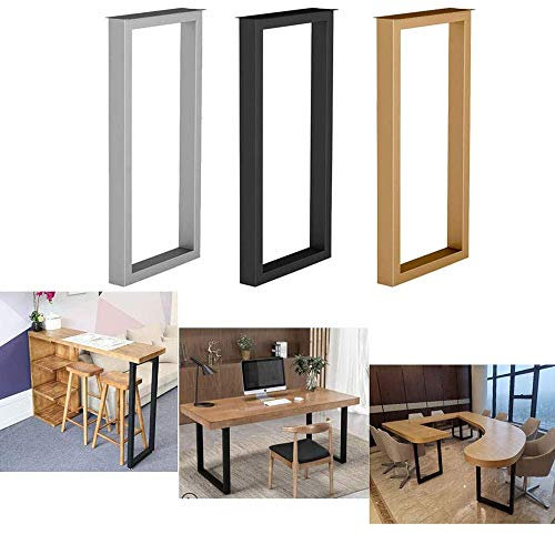 DuANgu Tischkufen Metall schwarz für Küche Esstisch, Bistrotisch, Stehtisch,70cm/100cm H?he, Industrielook tischbeine Möbelfüße, Silber, Gold, 1 Stück