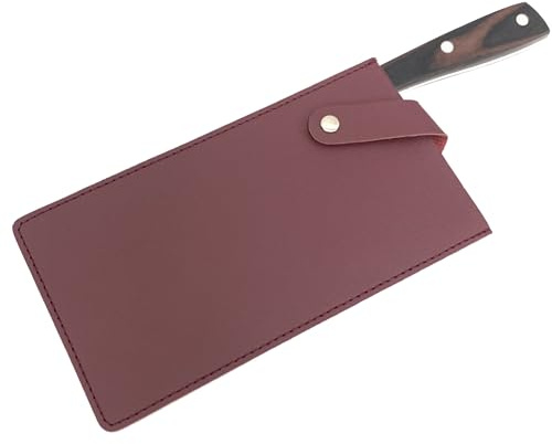 Fopytu Pu Leather Meat Cleaver Sheath, Waterproof Cutter Protectors, Durable Butcher Chef Cutter Edge Guards, Heavy Duty Cleaver Covers