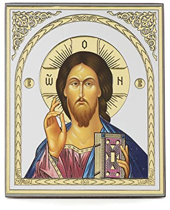 NKlaus Schöne Ikone Michael, Jesus Christus, aus Holz, 10x12cm, 1 Stück | christlich; orthodox