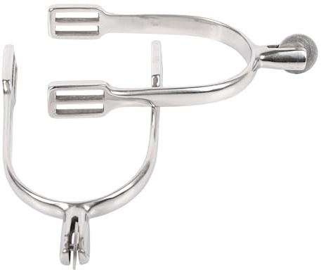 Reitsporen Reiten Sporen hochwertiger Edelstahl Radsporen Sonnenradsporen Kugelsporen Ballsporen Schwanenhalssporen Hammersporen Knopfsporen Riffelsporen Stecksporen (Damen 20, Radsporen großes Rad)