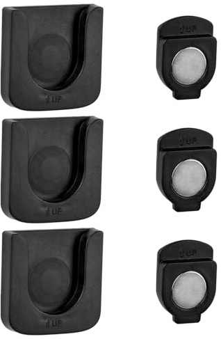 Lot de 3 Supports de Télécommande, Support Mural Magnétique pour Rangement en Noir, Support de Télécommande Mural