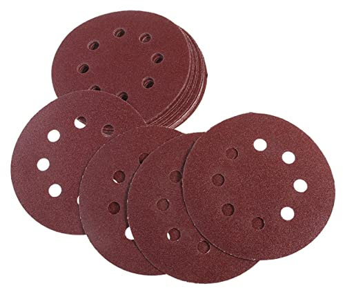 Healvian 50stücke Schleifscheiben Mit Klett Aluminiumoxid Rund Pads Staubfrei Passend Für Kreisförmige Schleifpapier Pads