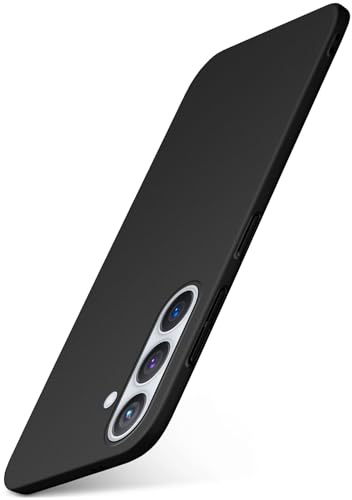 moex für Samsung Galaxy S24 Plus Hülle Ultra Dünn, Schutzhülle mit erhöhtem Kameraschutz, Slim Cover Hardcase Backcover, Dünnste Handyhülle Minimalistisch Alpha Case, Matt Schwarz