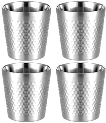 Verres À Bière À Double Paroi, 4 Pièces, Tasse À Garder Froide, Verres À Bière Congelés, Tasse À en Acier Inoxydable, Refroidisseur De Bière, Tasse À Réutilisable