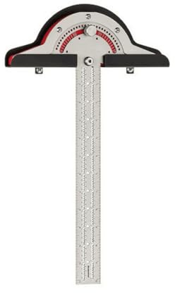 Begchy Woodworkers Edge Rule 25,4 cm Goniometro ad alta precisione Angoli Strumento di misura Strumenti da falegname