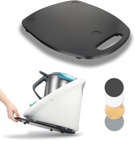 Tavola scorrevole per TM6 TM5, in bambù, accessorio per robot da cucina, colore nero