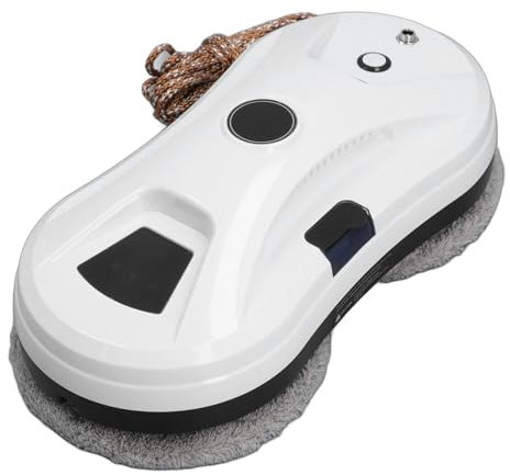 Fockety Tragbarer Fensterputzroboter, 90 W, 5600 Pa, Automatischer Wisch-Fensterputzroboter mit Intelligenter Reinigung, 35 Ml Wassertank, 50 Kg Tragkraft, Fensterputzroboter für Nass-
