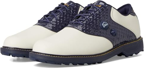 Reebok Og Pump - Sneaker da golf unisex per adulti, Blu navy/Gesso/Giallo, 12.5 Women/11 Men