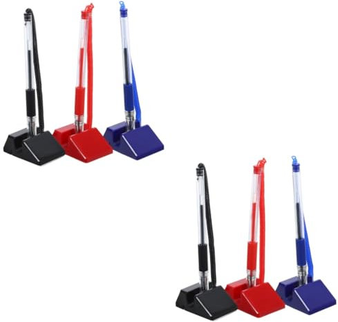 CAXUSD 2 Sets Sicherheits-gel-tintenstift Für Rezeption Theke Sicherheitsstift Mit Schreibtisch-gel-tintenstift Für Banken 3 Stück * 2