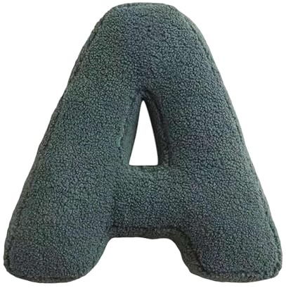 Funda de cojín de felpa con letras, cojín suave con iniciales - Cojín suave de felpa con letras, cojín decorativo con letras inglesas, cojín con iniciales de la A a la Z para sala de estar, sofá, C