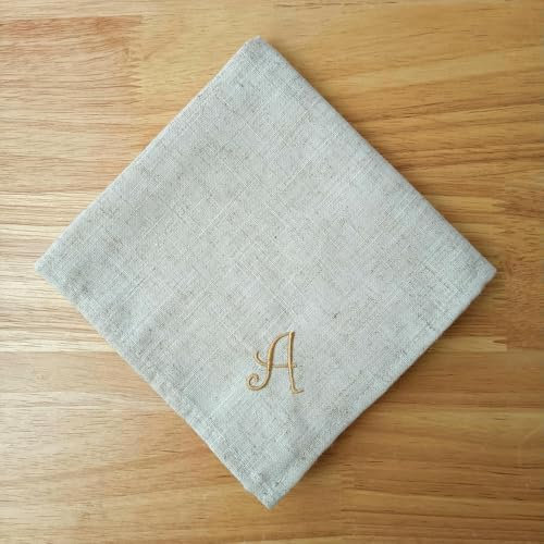 XDMING Leinen-Baumwoll-Abendtuch, bestickte Servietten, personalisiertes Logo, Einweihungsgeschenk, Hochzeitsuntersetzer