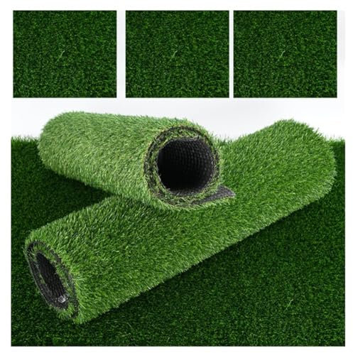Alfombra de césped artificial de 20 mm de grosor con agujeros de drenaje para interiores y exteriores, para una fácil limpieza, decoración de césped profesional, varios césped falso (2 x 4 m)