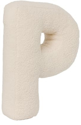 AQCQDQ Buchstabekissen, Kissen als Buchstaben, Waschbar Langlebig Buchstabe Kissen, Kuschelkissen Kinder Buchstabeform Dekokissen Kopfkissen Zierkissen, Kuschelige Kissen Buchstaben (P,40x35x10 cm)