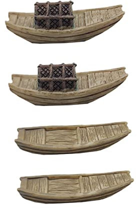 Vaguelly 4 Stück Kleine Kleiner Boot Modelle Aus Feinem Material Mikrolandschaftsdekor Für Selbstgemacht Handwerk Mit Glatter Oberfläche Und Lebendigem Design
