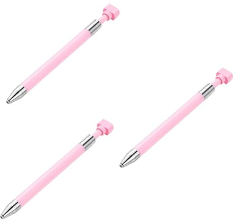 HOMSFOU 3 Stück Strass-picker Edelsteine Nagel Punktierung Polieren Diamant Maniküre Uv Wachsmalstifte Nailart-wachsstift Kristall-picker-stift Punktierstift Nailart-stift Rosa Pvc