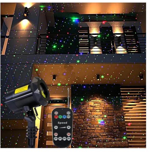 Proiettore di Natale a LED, Proiettore a stella a cielo pieno in movimento dinamico a luce esterna a LED Proiettore for alberi da parete con luce di paesaggio da giardino impermeabile RGB per Esterno