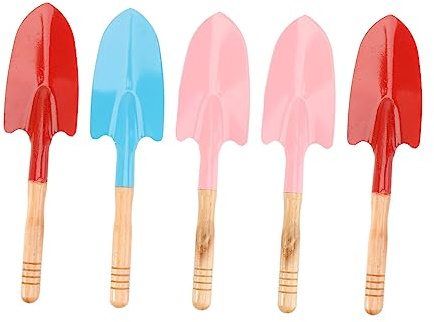 Toddmomy 5 pièces Pelle Mini Bois pour Garçon Fille Jeu de Plage et Bac à Sable de Pelles pour Garçons et Filles Couleurs Aléatoires Jeu Extérieur Éducatif et Couleur Couleur Aléatoire