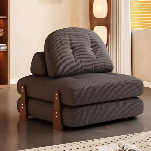 3-i-1 Sovfåtölj Bäddsoffa Futon Bäddsoffaa Liten Inkluderar Kudde Och 4,7 Kg Viktad Dyna Massiv Träram Avtagbar Och Tvättbar 88 * 86 * 78 Cm Lätt Att Montera(White)