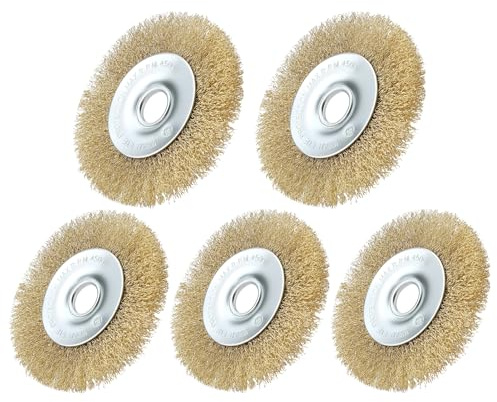 5Pcs 100mm Wire Wheel Brush Replacement for Ryobi Patio Cleaner RAC814 Wire Brush for RY18PCA-0 & OPC1800, Joint Cleaning Metal Brush