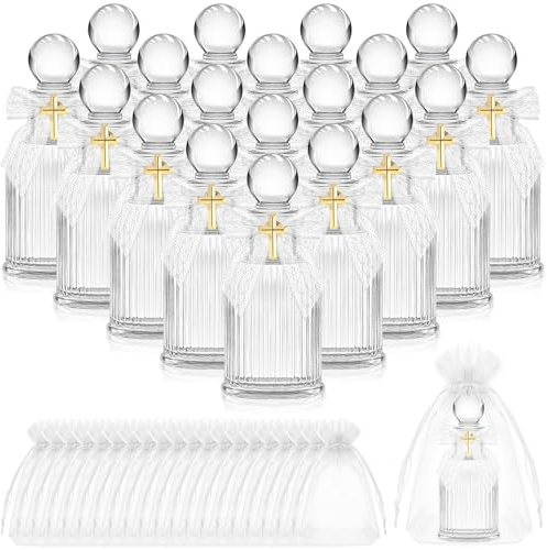 20er Set Glas Weihwasser Flasche Gastgeschenk, Taufe geschenk für Gäste